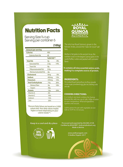 Gluten-Free Brownie Mix-Andina Organic