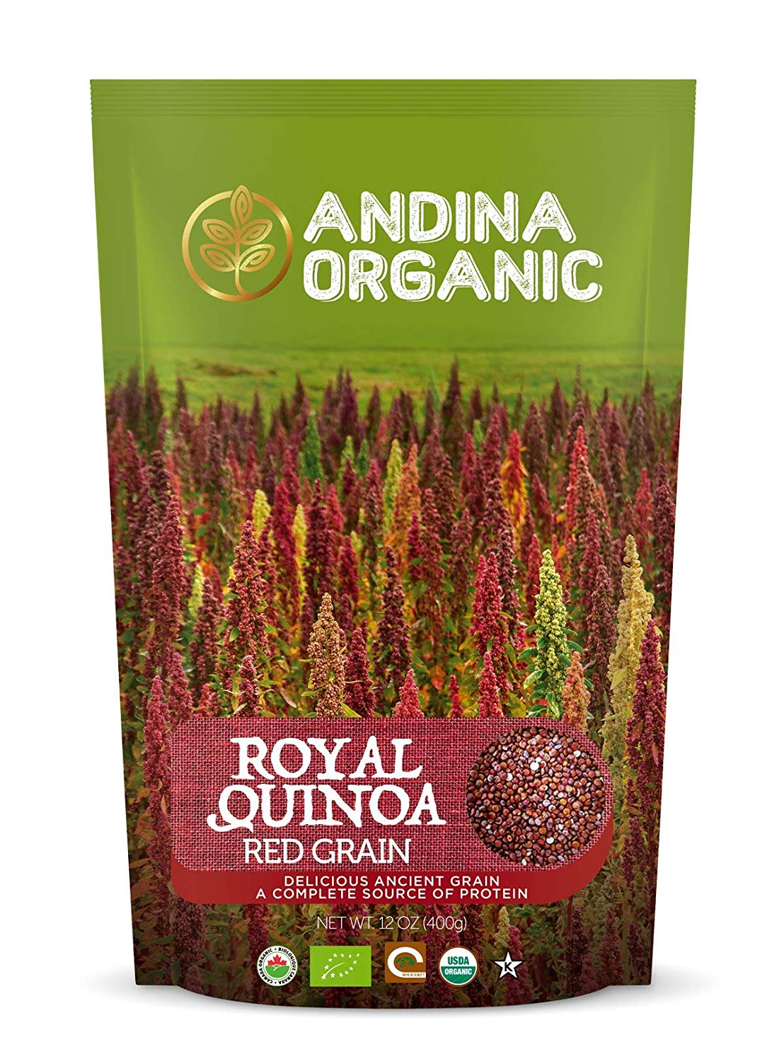 Quinua roja orgánica, Grano integral, 369 g (13 oz)